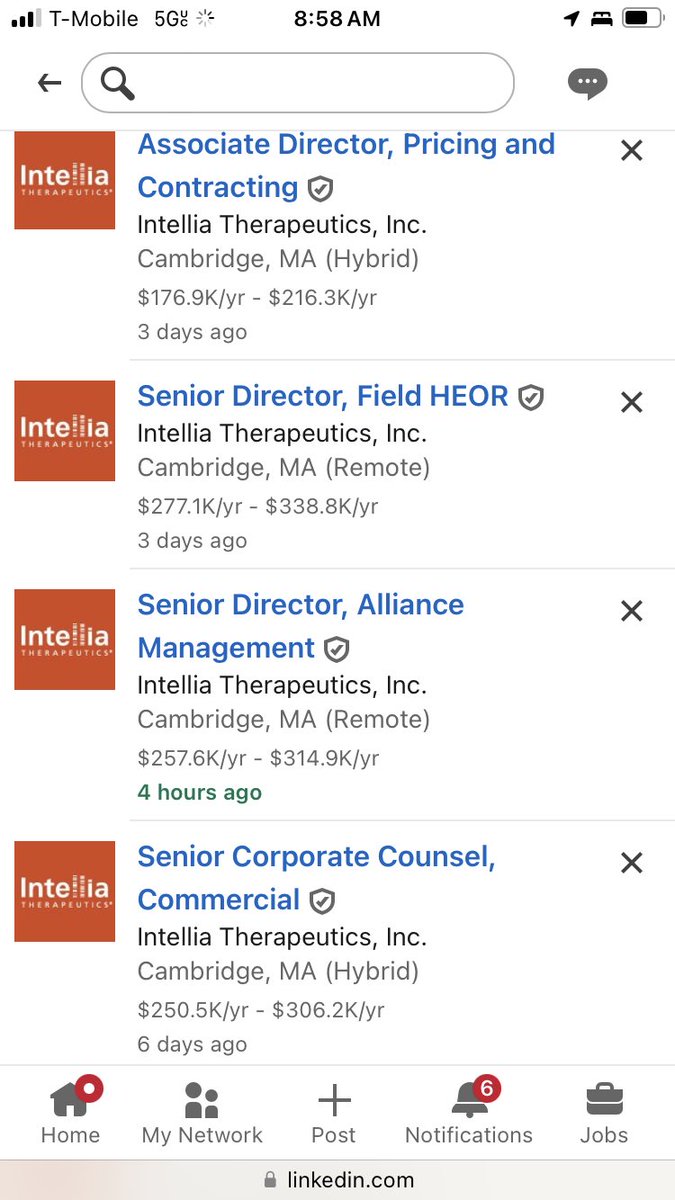 GeneInvesting's tweet image. Wow look at all of these jobs posted on LinkedIn $NTLA