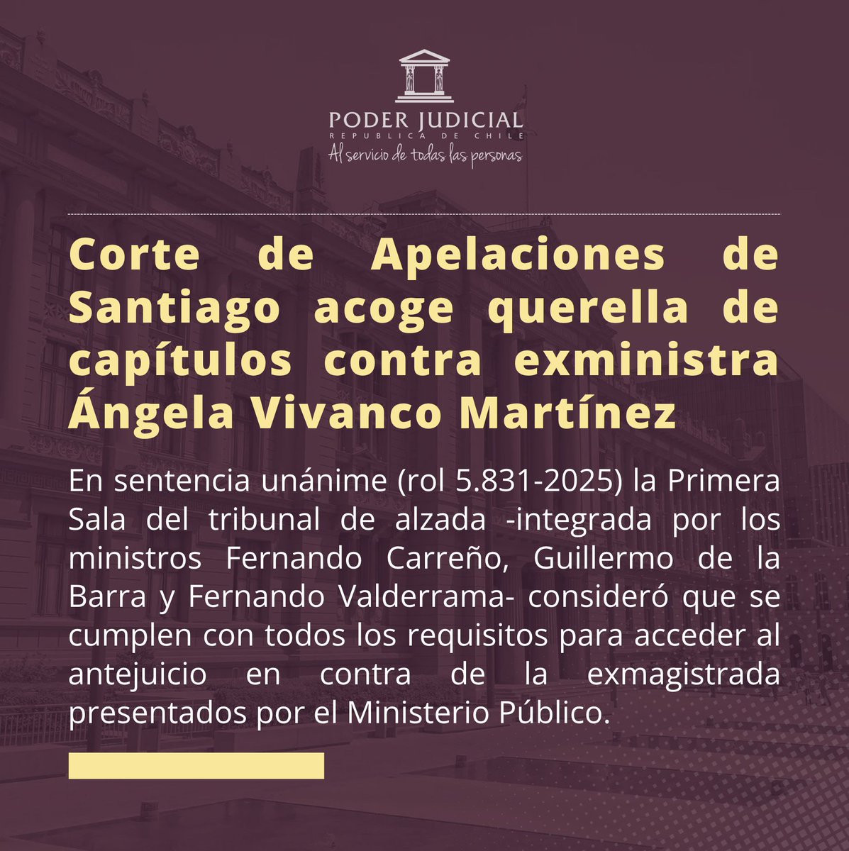 Poder Judicial Chile tweet media