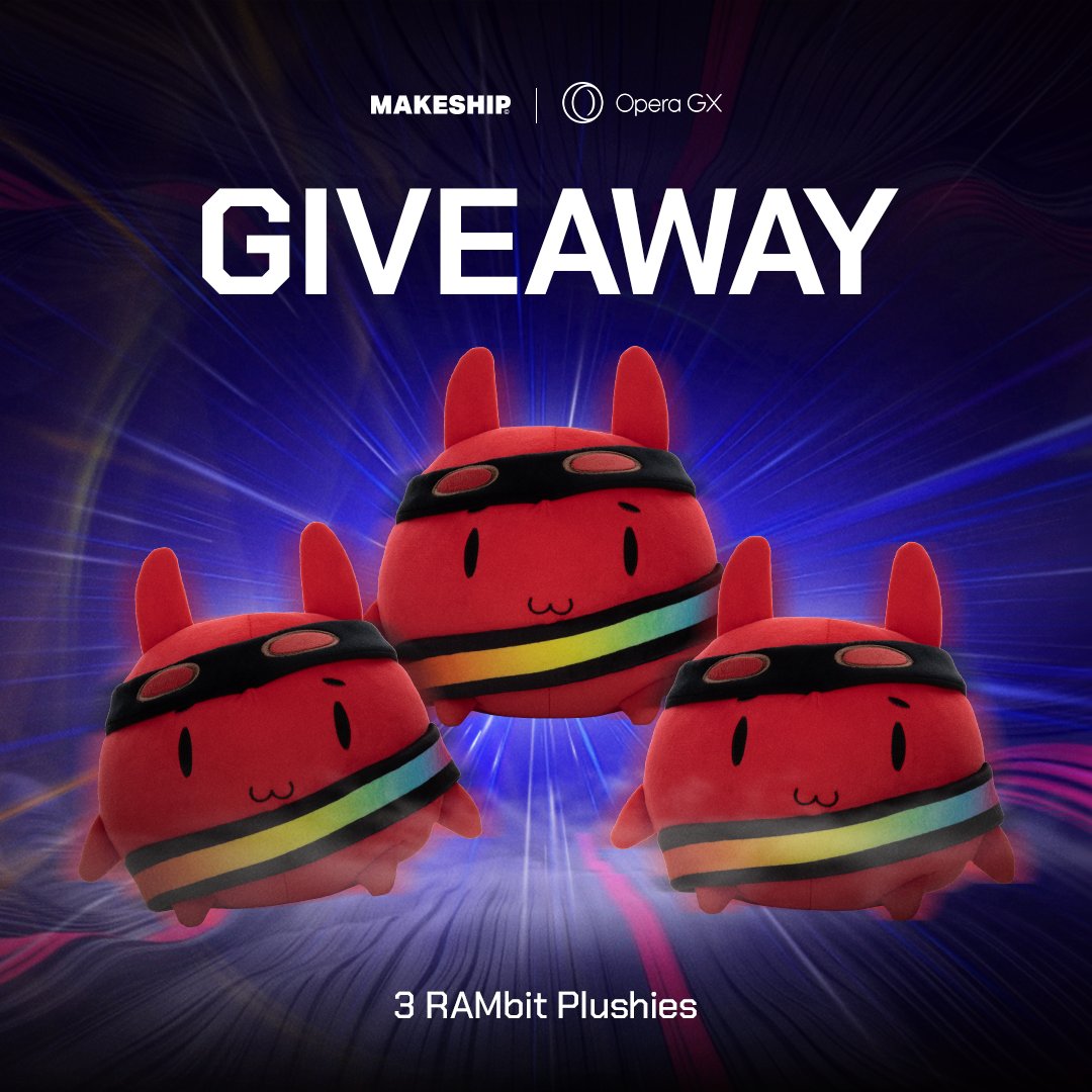 GXAuraOfficial's tweet image. [Giveaway Time!] 🎁

We're giving away 3 RAMbit Plushies with @Makeship 

To join:
• Follow @GXAuraOfficial &amp;amp; @Makeship 
• Like &amp;amp; Retweet this post

Winners will be picked by Makeship on Friday!! Good luck!! 🎉