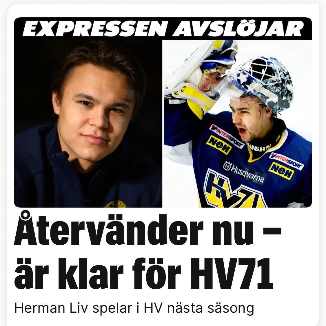 Stämmer detta så är det ytterligare ett MEGA misslyckande av Örebro Hockey som återigen betalar utbildningen för en spelare som aldrig spelar i A-laget !!!