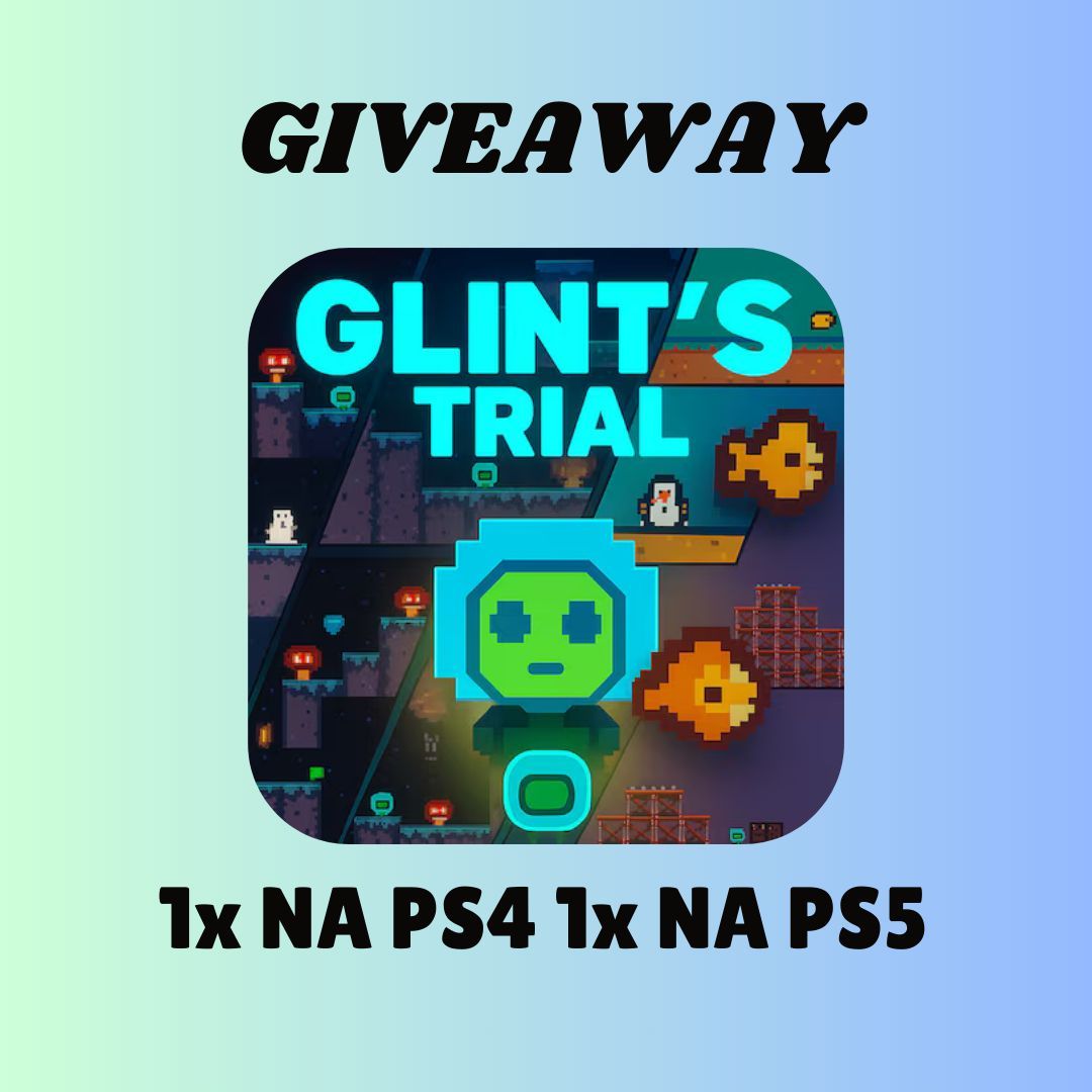 🎮 *  Giveaway Glint's Trial** 🎮 

We’re giving away: 
✨ 1x NA PS4
✨ 1x NA PS5 

How to Enter:
1️⃣ Like this post 💙 
2️⃣ Retweet ♻️ 
3️⃣ Follow: 
  - <a href="/GGmuksInc/">GGmuks</a>
  -<a href="/CraePlay/">CraePlay Studios</a>
  - <a href="/GAMWAREDUTCH/">GAMWAREDUTCH</a>
  - <a href="/GamingInsights1/">𝔻𝕒𝕚𝕝𝕪𝔾𝕒𝕞𝕚𝕟𝕘𝕀𝕟𝕤𝕚𝕘𝕙𝕥𝕤 🐦</a>
Winners Announced 12/19/25

#Winners #Sony #Platinum #GGMUKS