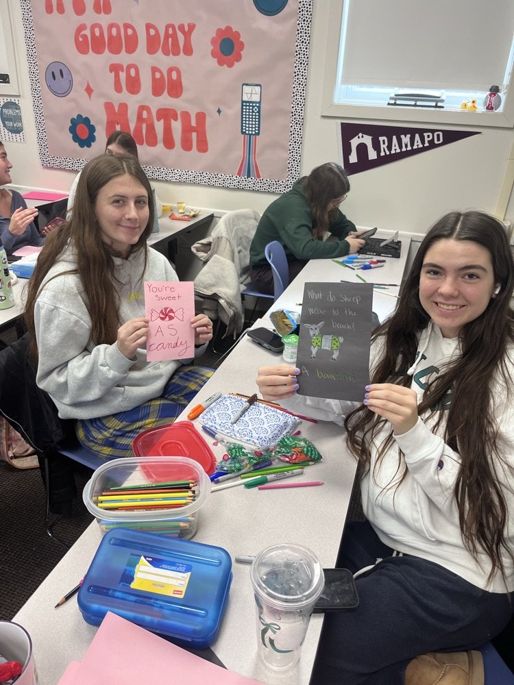 NHS members creating cards for hospitalized children. Over 200 cards made!