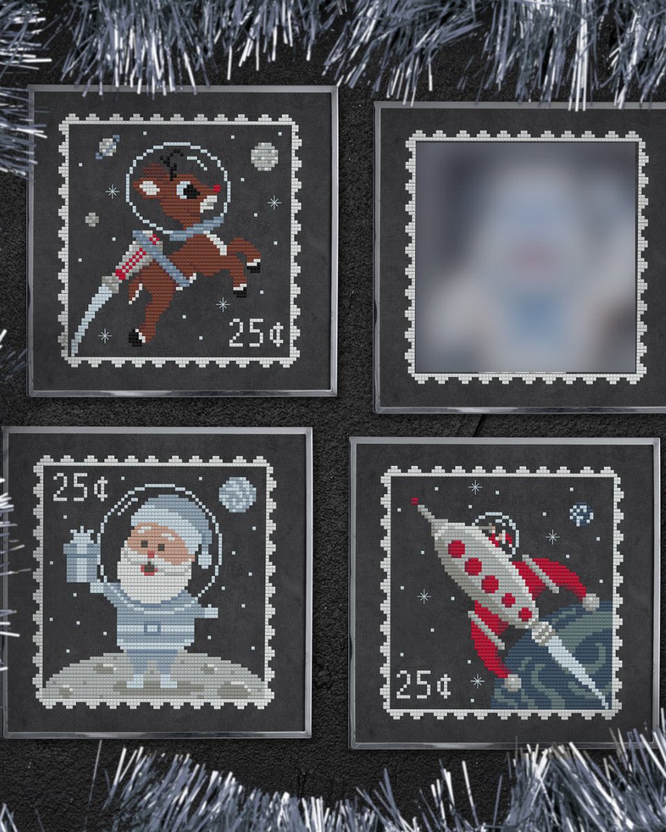 WildVioletCS's tweet photo. A new character just joined my Christmas in Space stamps. He’s big, fluffy, and definitely not afraid of heights.

He’s $5, or you can grab all four for $6.

I can’t wait to see what fabric you stitch these on and your WIPs. 💫 https://t.co/9UNqdmfMgx