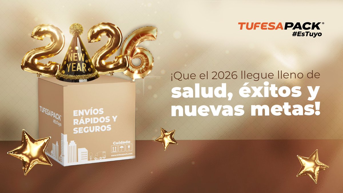 Gracias, familia TUFESAPACK. 💛 Cerramos un año de esfuerzo, crecimiento y logros compartidos. Que el 2026 llegue con salud, oportunidades y nuevas historias por entregar juntos.
✨ ¡Vamos por un año extraordinario!
#SomosTUFESAPACK #GraciasEquipo