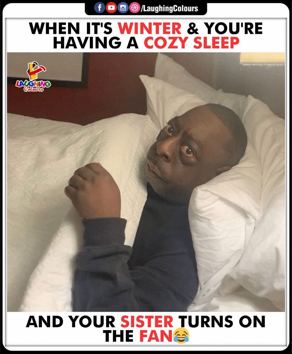 LaughingColours's tweet image. Winter sleep ruined instantly 😂

#WinterProblems #SiblingLove #RelatableMemes #FunnyPost #InstagramHumor #DailyLife