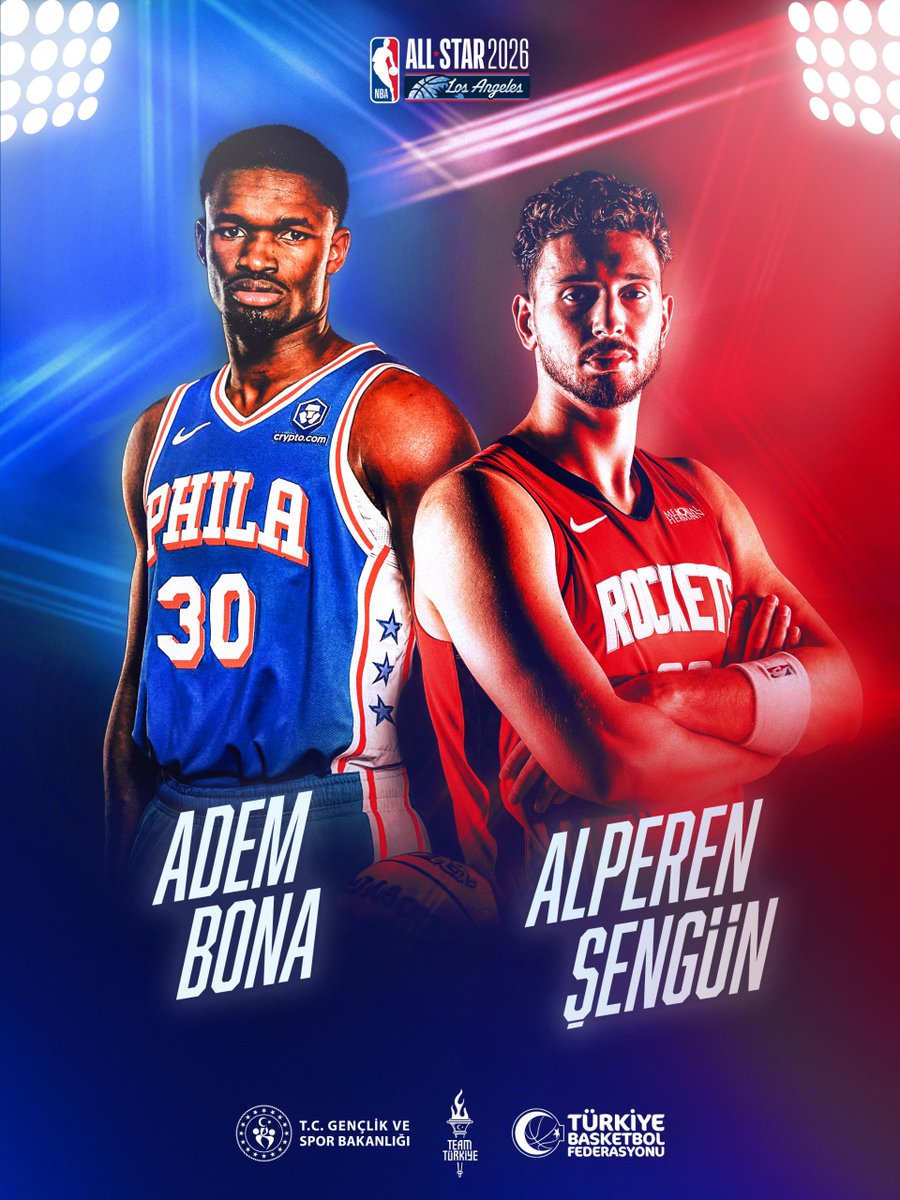 HAYDİ TÜRKİYE, ŞİMDİ DESTEK ZAMANI!📣

Sizleri, millî gururlarımız Alperen Şengün ve Adem Bona’ya oy vermeye davet ediyorum.🇹🇷

Oylarımız da gönüllerimiz de onlarla!🏀👏🏻 #NBAAllStar

📲nba.com/vote