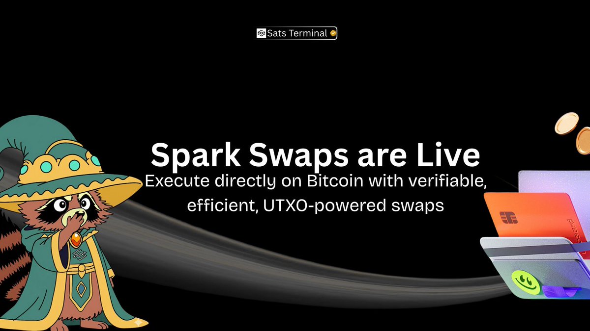 Spark swaps are live on Sats Terminal.
To understand why they’re transparent, secure, and Bitcoin-native, you need to understand one thing:

UTXOs.

First: what’s a UTXO?

UTXO = Unspent Transaction Output
It’s the foundation of how Bitcoin tracks value.

Bitcoin doesn’t use