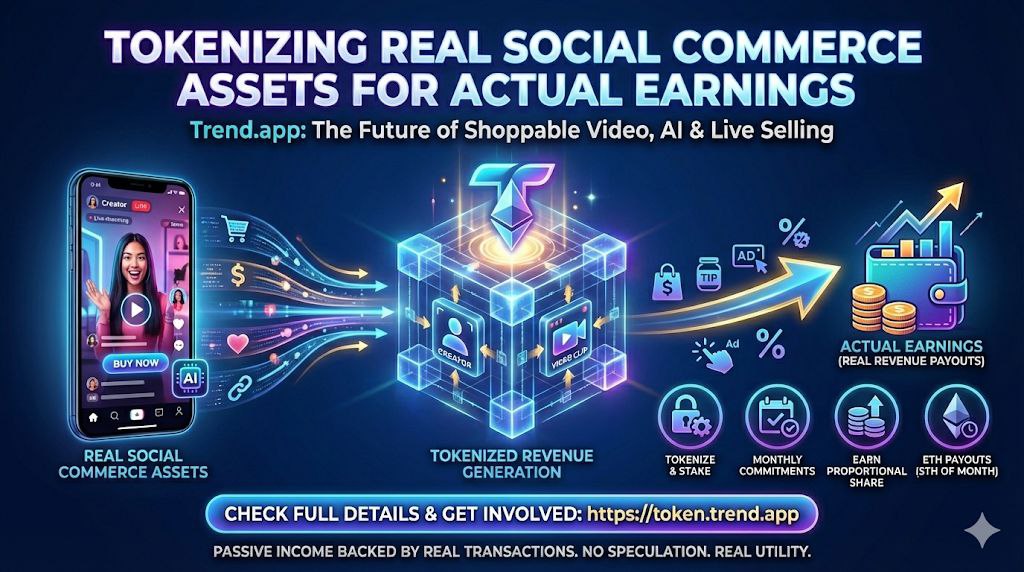 trenddotapp's tweet image. In an effort to add more value to $TREND holders we are further clarifying the tokenomics. 

I updated the token site:

Tokenizing Real Social Commerce Assets for Actual Earnings

Trend.app is building the future of shoppable video commerce (think TikTok meets…