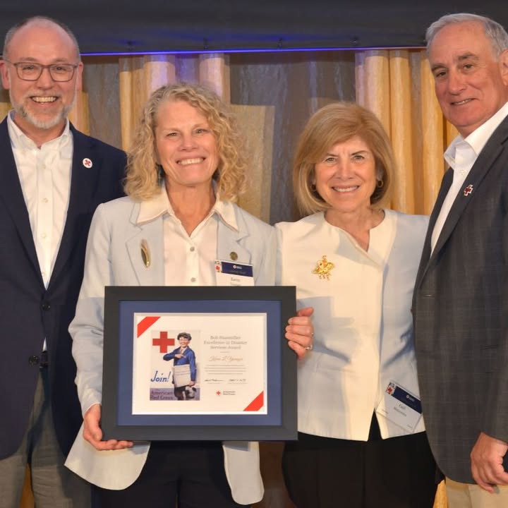 2025 Spotlight: Red Cross volunteer Karen Younger received the Bob Hassmiller Excellence in Disaster Services Award. This national honor recognizes her leadership and commitment to disaster response. More at RedCross.org/MNDAKSYear