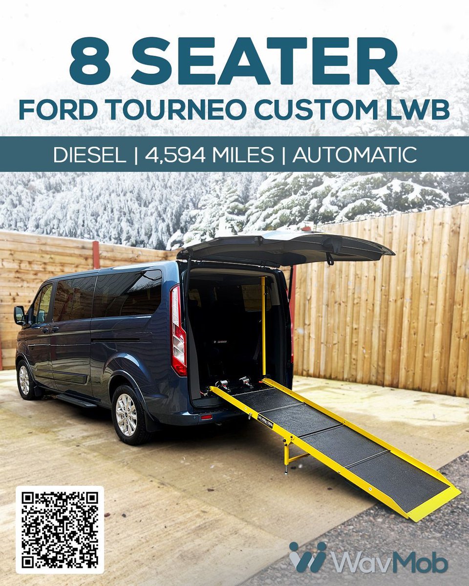 Take a look at this 2019 Ford Tourneo Custom L2 LWB WAV we've added to our range!
Available now for £30,945.

wavmob.co.uk/used-ford-tour… 

♿ 8 Seats
🚗 4,594 Miles
⚙️ Automatic
⛽️ Diesel
✅ Leather Interior with Heated Front Seats

📞 02392 245570
✉️ sales@wavmob.co.uk