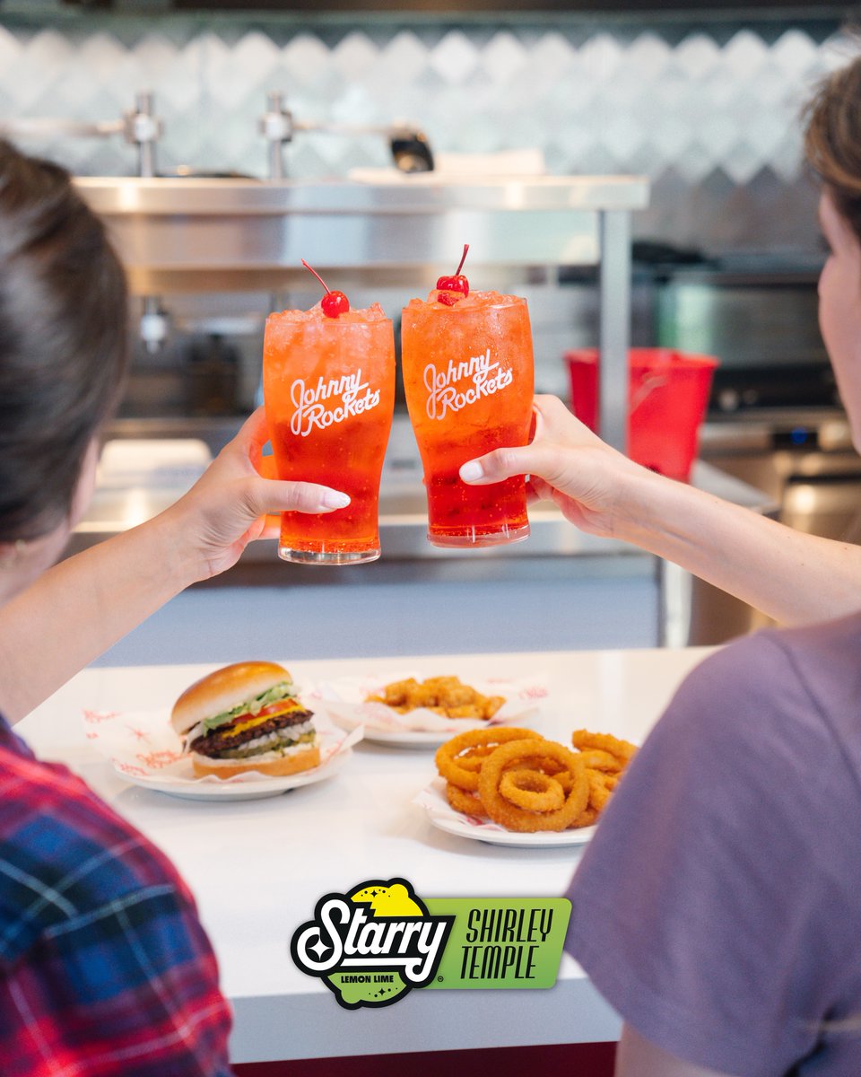 If happiness were a drink, it’d be a @StarryLemonLime Shirley temple 🍒👯
Visit johnnyrockets.com/disclaimers for additional details and restrictions.