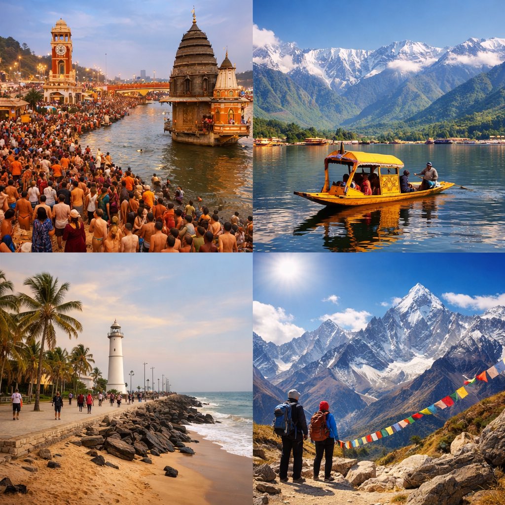 Maha Kumbh tops India’s travel searches in 2025, with Kashmir’s beauty and Pondicherry’s relaxed charm rounding out the most visited destinations. From culture to nature, this year’s travel map tells a story.  #ITHC #ITHC2025