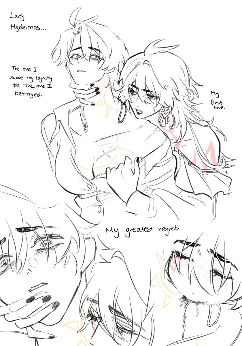 evilsybs's tweet photo. Vampire #myphaidei yuri: 

Knight Phainon had to slay her princess, lives the next 5 years in grief, only to reunite with her mistress again. Except… Mydei’s came back inhuman https://t.co/YG6qB6z347