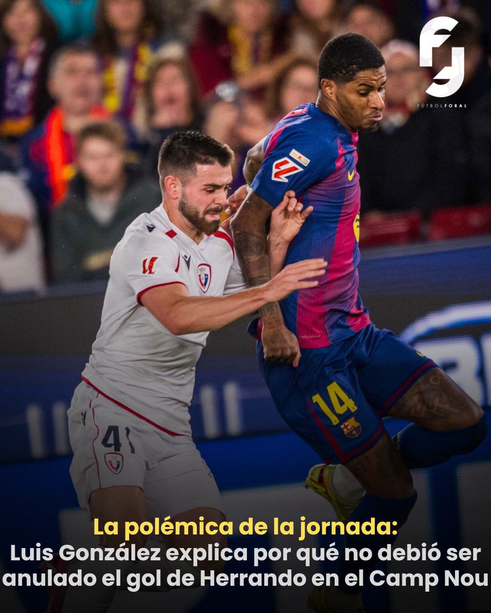 𝗟𝗔 𝗣𝗢𝗟𝗘́𝗠𝗜𝗖𝗔 𝗗𝗘 𝗟𝗔 𝗝𝗢𝗥𝗡𝗔𝗗𝗔 😳⚽️

Luis González analiza por qué 𝗻𝗼 𝗱𝗲𝗯𝗶𝗼́ 𝘀𝗲𝗿 𝗮𝗻𝘂𝗹𝗮𝗱𝗼 el gol de Jorge Herrando. 

👨‍💻 ¡El artículo de <a href="/lugobre/">Luis González</a> al completo en nuestra nueva página web! #FUTBOLFORAL

elfutbolforal.com/post/el-f%C3%B…