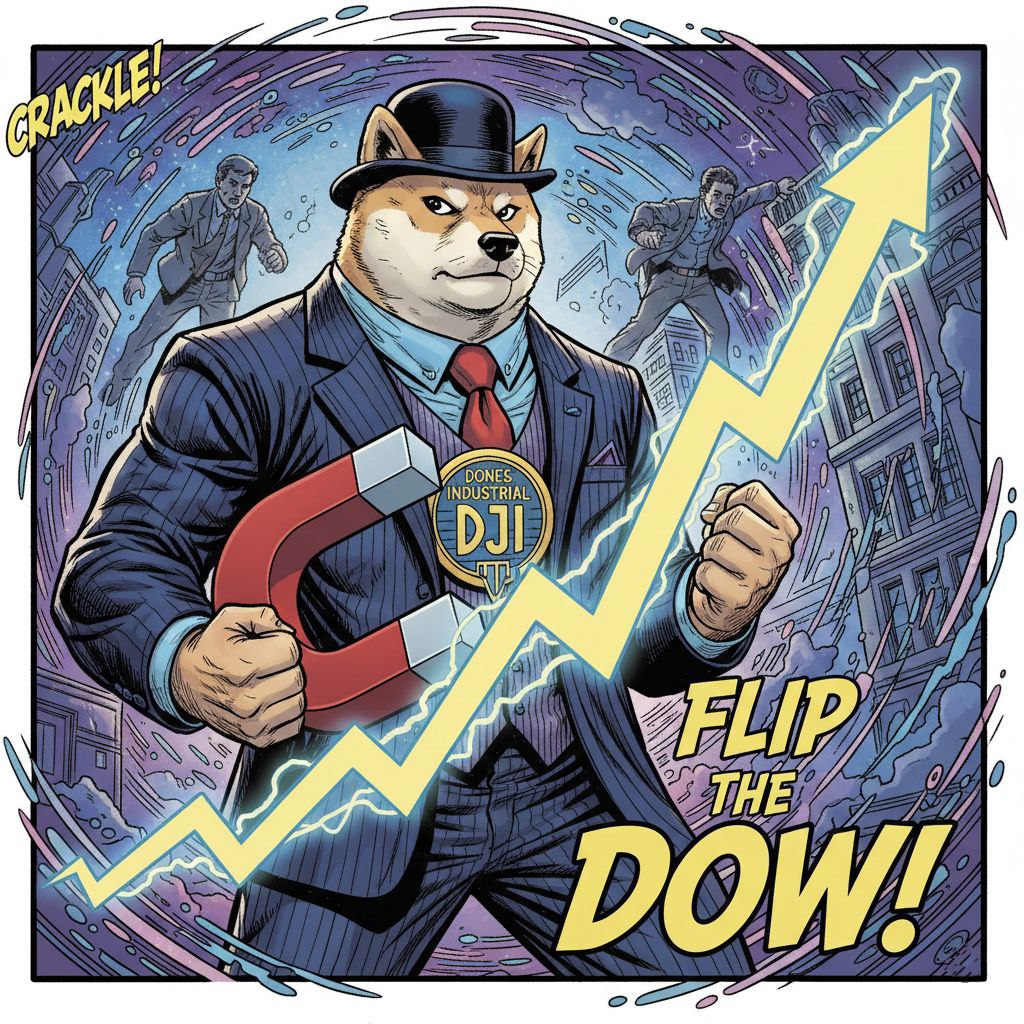 They said “follow the market.”

Doge Jones said FLIP THE DOW. 🧲📈

$DJI energy hitting different today.

Let’s cook 🔥