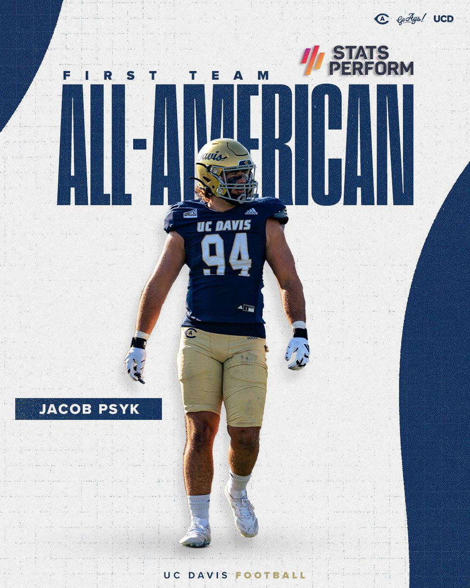 🇺🇸 𝗙𝗜𝗥𝗦𝗧 𝗧𝗘𝗔𝗠 🇺🇸

Now a ✌️- time ALL-AMERICAN after dominating opposing lines all season, Jacob Psyk has earned First Team <a href="/StatsPerform/">Stats Perform</a> FCS All-American honors!! 👏👏

#GoAgs | #Shredville