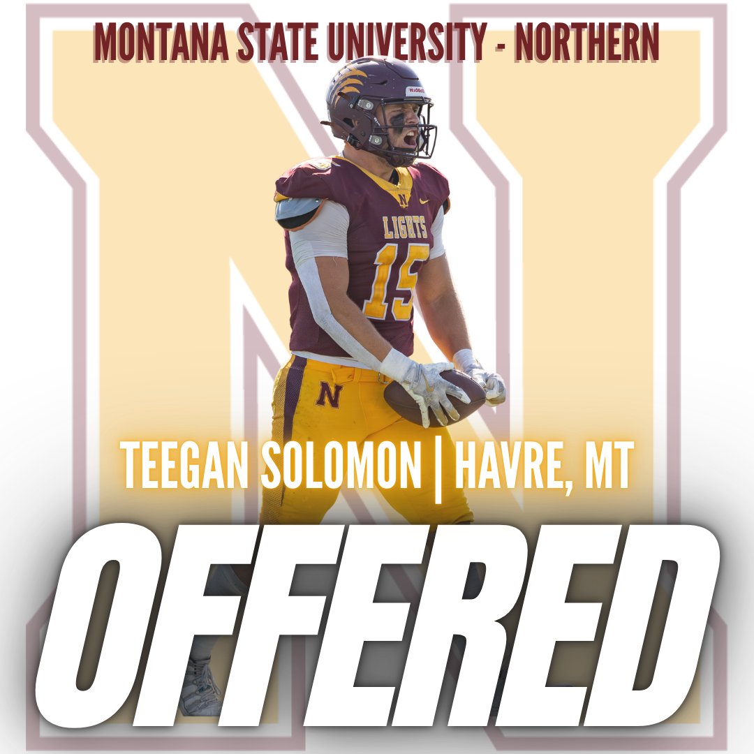 After a great talk with <a href="/Coachsouers/">Jerome Souers</a> and <a href="/Coach_Brooks15/">Coach Brooks</a> I am grateful to receive an offer from <a href="/MSUNLightsFB/">Northern Lights Football</a>!

<a href="/CoachJEldridge/">Jake Eldridge</a> <a href="/coachcriner36/">Jacob Criner</a>