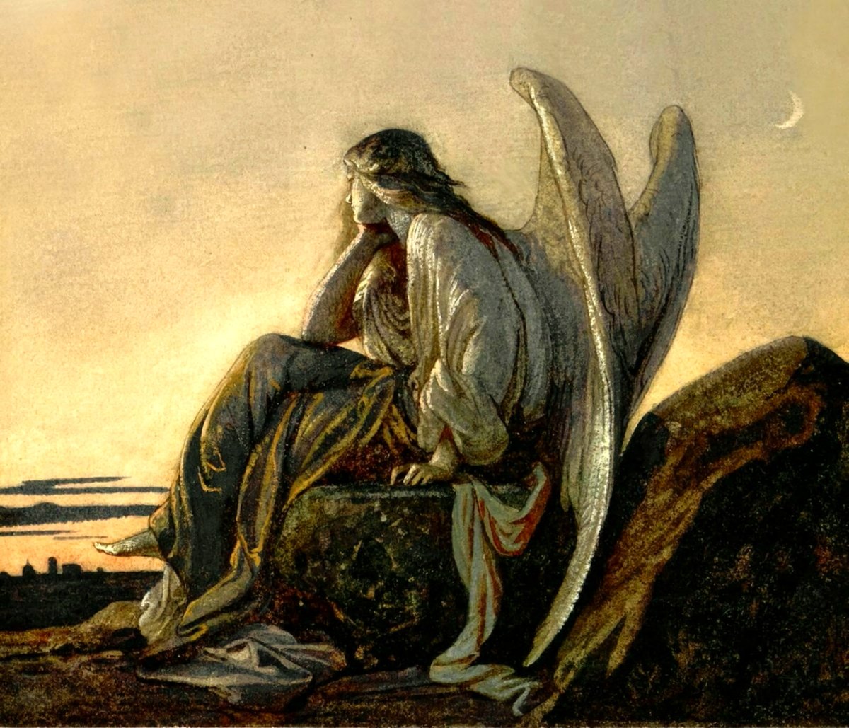 solas_na_greine's tweet image. Alexandre Cabanel, The Evening Angel, c.1848