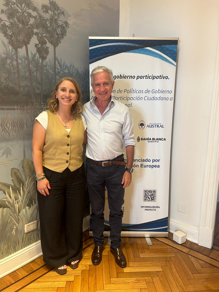 Celebramos el encuentro con <a href="/marielperalta23/">Mariel Peralta</a>, intendenta de Rada Tilly, y la decisión del municipio de sumarse en 2026 al programa "Hacia un Gobierno Participativo", cofinanciado por la <a href="/UEenARG/">Unión Europea en Argentina</a> 
👏🏻Más municipios comprometidos con una gestión abierta y participativa.
