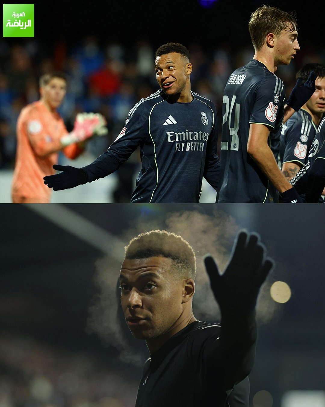 كيليان مبابي أمام تالافيرا. افتتح التسجيل. صنع الفارق في الهدف الثاني. حسم المواجهة بالهدف الثالث. مبابي قاد ريال مدريد بثقة نحو دور الـ16 من كأس ملك إسبانيا 