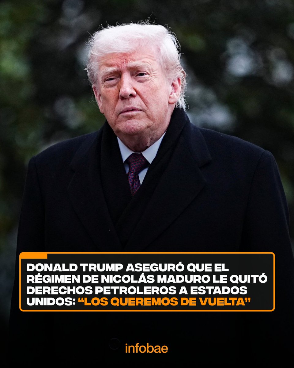 Donald Trump aseguró que el régimen de Nicolás Maduro le quitó derechos petroleros a Estados Unidos: “Los queremos de vuelta” infob.ae/497Lijg