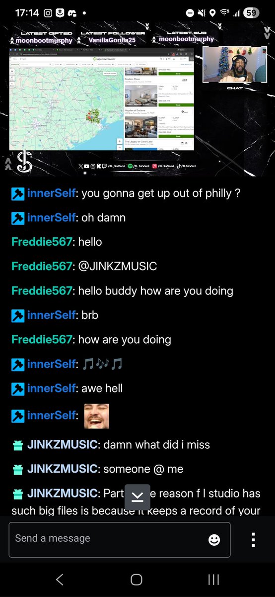 Help me find an apartment! We still live jamming n vibin!

kick.com/jl_savant