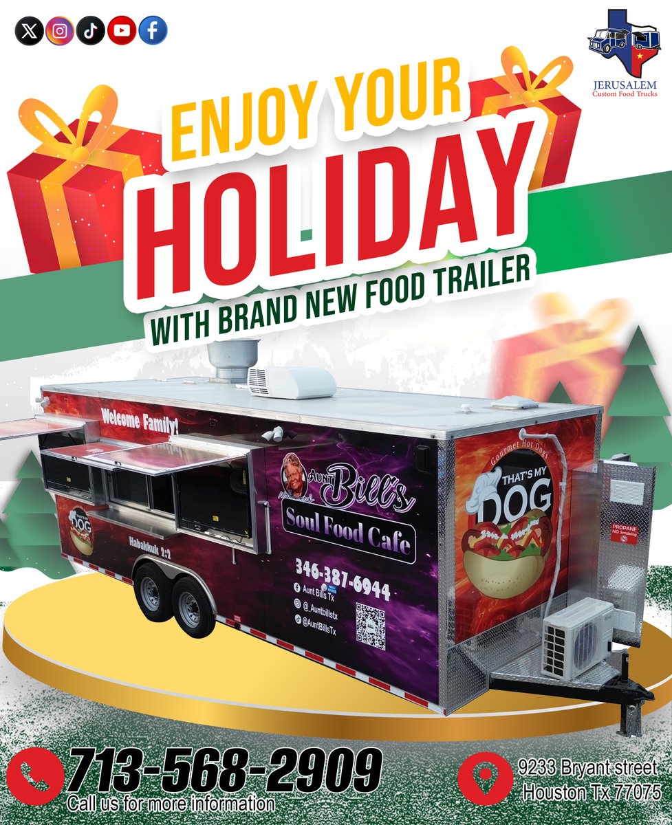 There’s no better way to step into the new year than with a brand-new food trailer.
Enjoy your holidays and get ready to launch your next big opportunity. 📷📷
📷 sales@jrscustom.com
📷 713-568-2909
#customfoodtrucks #foodtruck #customkitchen #foodtrucksandtrailers #customtrailer