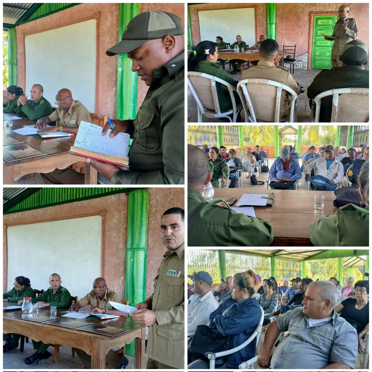 Se efectúa en #LaSierpe reunión resumen del año de preparación para la defensa.
#SanctiSpíritusEnMarcha