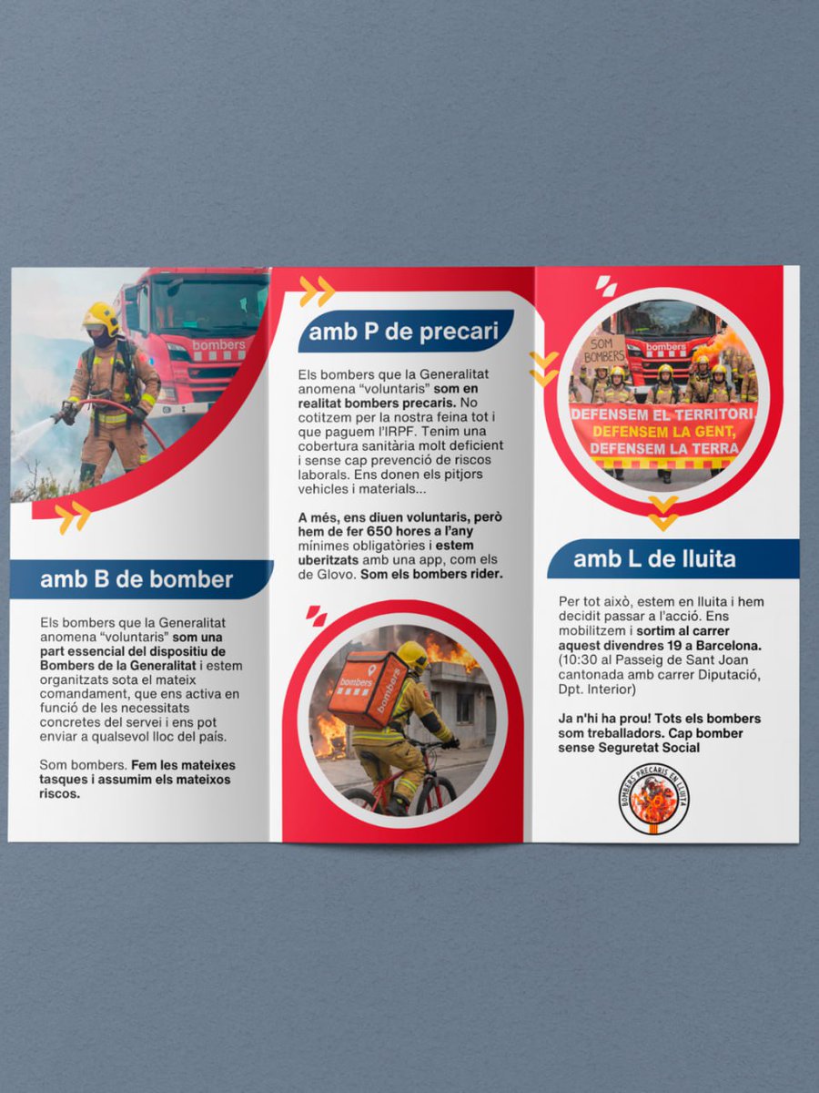 BombersPrecaris's tweet photo. Bombers Precaris en Lluita 👩‍🚒🔥 Cap Bomber sense Sense Seguretat Social 🚒 Drets bàsics, regularització ja 📸 https://t.co/l3Ny2eY8KX
