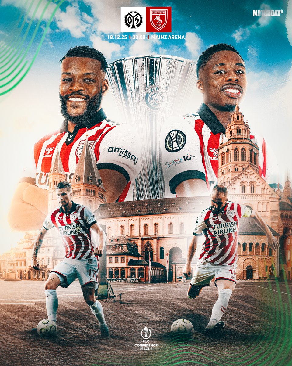 MAÇ GÜNÜ 💪

#SamsununMaçıVar

#Samsunspor #AtatürklüArma #FromSamsunToEurope #UECL #UEFA #ConferenceLeague #MAIvSAM