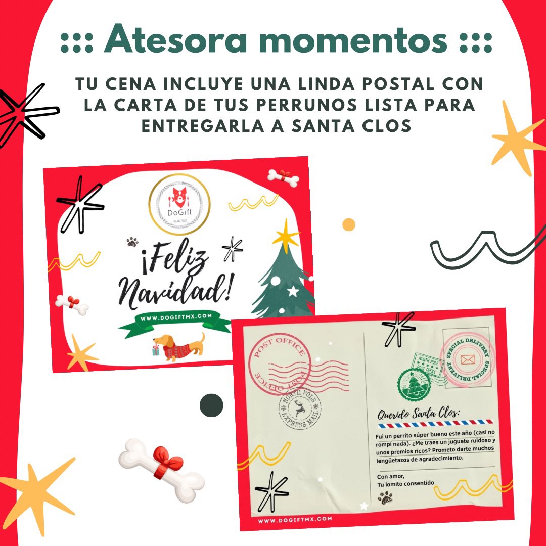 dogiftmx's tweet image. ✨🐶 Cena Navideña DoGift 2025! diseñada especialmente para compartir las fiestas con tu mejor amigo 🐾 
.
📅 Pedidos hasta el 23 de diciembre
📲 WhatsApp: wa.me/525539000938
🛒 Tienda Online dogiftmx.com/productos/cena…
🚚 Entrega en Narvarte o a domicilio
.
#CenaNavideña
