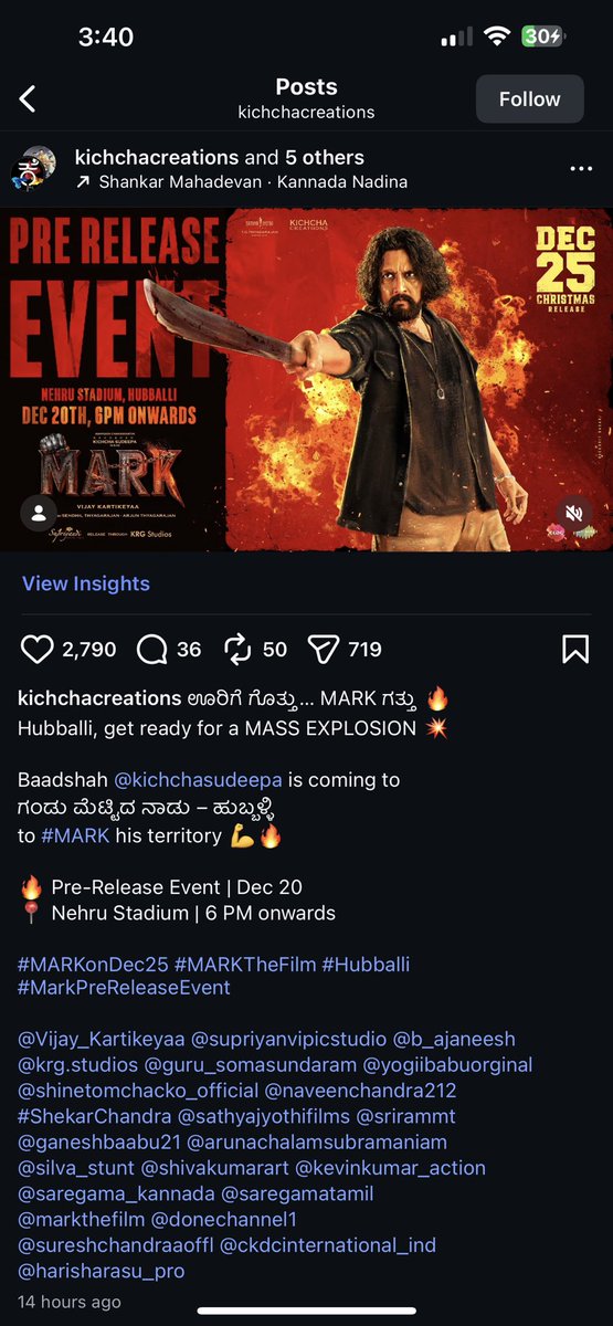 danceck143's tweet image. It’s an honour blessed fan boy moment don’t have words to express my gratitude thank you @KicchaSudeep sir @Kichchacreatiin @KRG_Connects  @PROHarisarasu for the opportunity to direct and curate the historical event 

#MarkTheFilm #KichchaSudeep #kfi #kichasudeepfans #bigboss