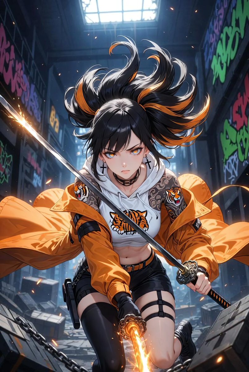 Beware the tiger!” #AIイラスト #AIart SFW Illustration