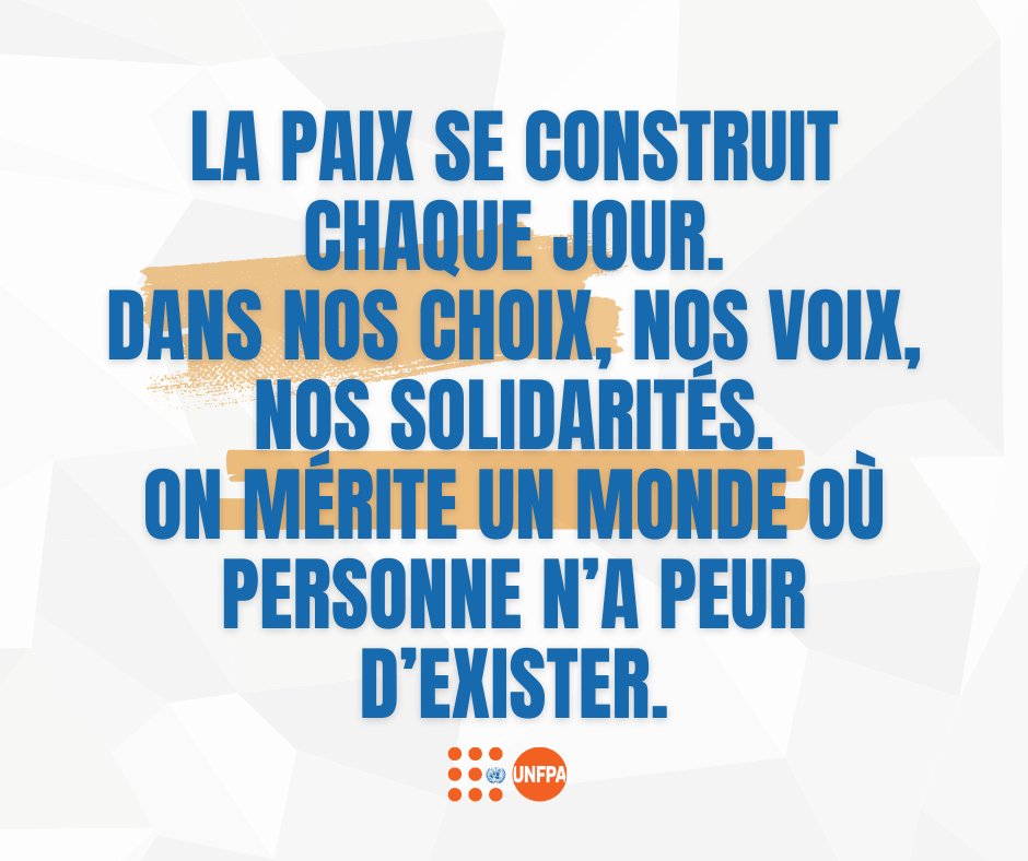 Lorsque les femmes et les jeunes sont protégés, respectés et impliqués dans les décisions, les sociétés se renforcent et prospèrent.
Promouvoir l’égalité n’est pas seulement un droit : c’est une condition essentielle à la paix durable.