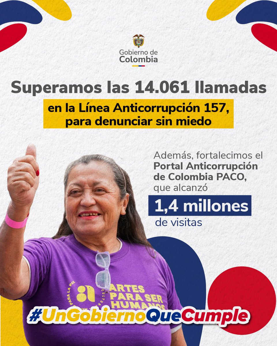 📞🌐 Con la Línea 157 y PACO fortalecimos los canales para denunciar sin miedo y acceder a información clara y oportuna, impulsando el control social y la transparencia en todo el país.

Somos #UnGobiernoQueCumple