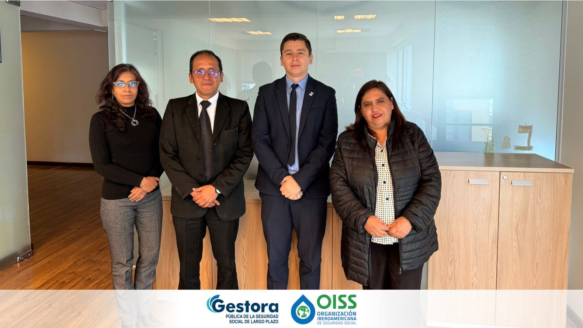 🗣️ #ReuniónOISS | <a href="/OissBolivia/">OISS Bolivia 🇧🇴</a> y <a href="/GestoraBolivia/">GESTORA PÚBLICA DE LA SEGURIDAD SOCIAL</a> sostuvieron reunión de trabajo 👥 para evaluar acciones conjuntas, intercambiar criterios técnicos y abordar nuevas iniciativas orientadas al fortalecimiento de la gestión institucional y la SS de 🇧🇴

🔗 acortar.link/OhWyH6