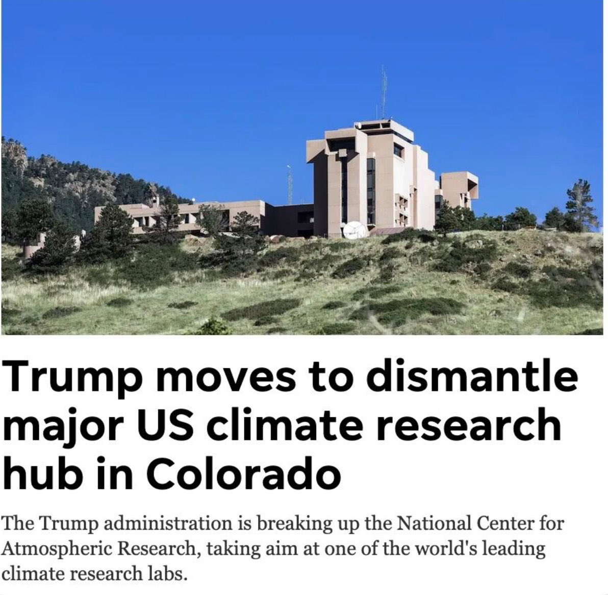 No tengo palabras. NCAR es uno de los centros de investigación atmosférica más prestigiosos del mundo. Un lugar donde la ciencia ejerce todo su rigor al servicio de la humanidad. Un lugar donde se investiga día y noche y se descubren cosas muy interesantes y útiles para buscar