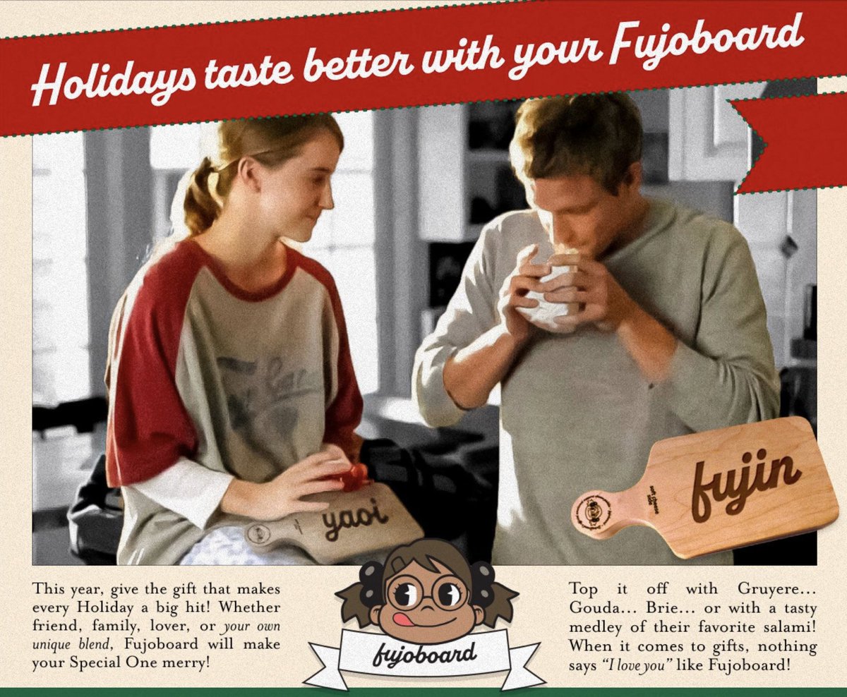 fujostore's tweet photo. Reminder: TOMORROW, THURSDAY DECEMBER 18th is the last day to ship in time for Christmas (US only). Order your holiday paddle NOW, and we'll get it on its way in time!

Check out our exclusive yaoi (cheese) paddles, stickers, charms and more at https://t.co/FNQlk2MC7H https://t.co/EZfiDqftU0