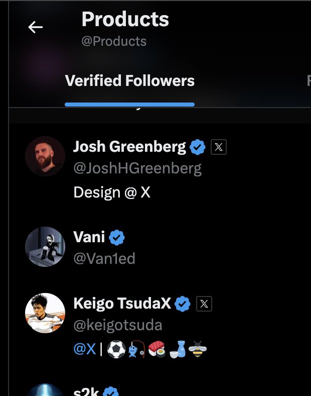 <a href="/cryptofergani/">Crypto Fergani</a> 960 followers in 2 days.
A new X product app just launched and hasn’t received the badge yet.
Multiple X employees already follow it.
Verification feels inevitable.
x.com/products

GWGbA2gJJL66PP41dxTrgZMtauCL4ZeFgAeyKLM9pump