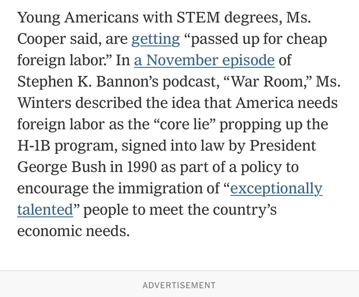 No, <a href="/nytimes/">The New York Times</a>, H-1B visas are not a “hot new topic,” and I won’t apologize for being “fixated” on them.

We just forced legacy media to finally cover it. 

Your own government replacing you with third-world foreigners is a big deal.