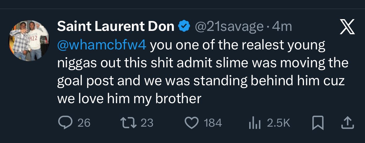 ThuggerDaily's tweet image. 21 Savage with a message to Baby, says Thug was moving the goal post with regard to Gunna