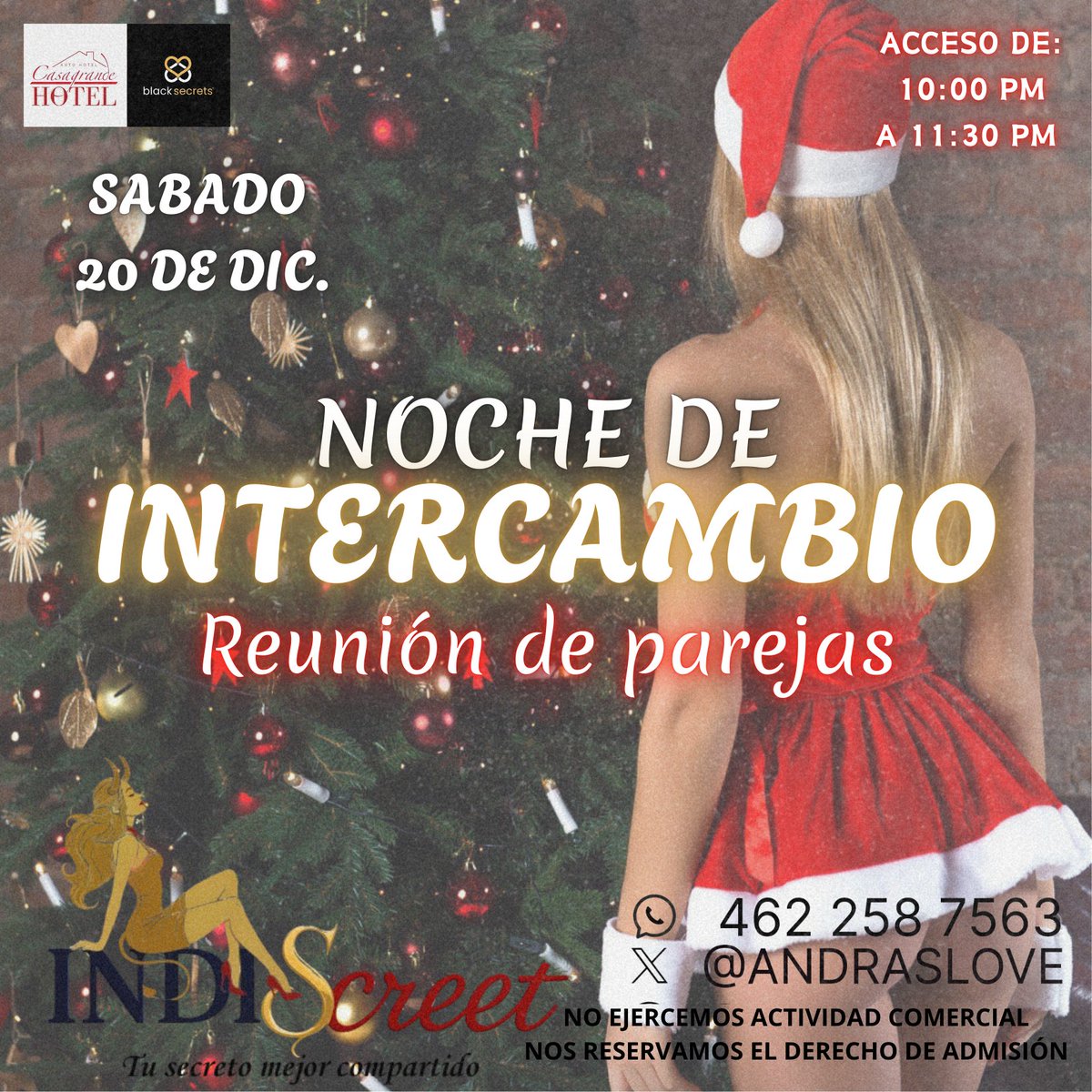 🎄🔥 Sábado de intercambio navideño (pero de parejas) 🔥🎄
Este sábado en INDIScreet: complicidad, coqueteo y mucha química.
Una Navidad muy INDIScreet…
¿Intercambiamos algo que no sean regalos? 😈✨ <a href="/BlackMagazineMx/">Black Magazine</a>  <a href="/BlackSecretsmx/">Black Secrets</a>  <a href="/LizbetyAlex/">Liz 😘 y Ale.💖😜🔥😈</a>