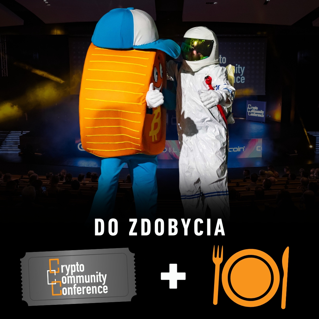 Kto chce gratis bilet na najlepszą konferencję w nadchodzącym roku? (bilet z obiadem! 🍲)

Jak go zdobyć? Info na końcu, a mowa oczywiście o Crypto Community Conference, która odbędzie się 21 lutego 2026 r.

Ta edycja będzie inna. Serio 😎

Zamiast klepania po plecach, będzie