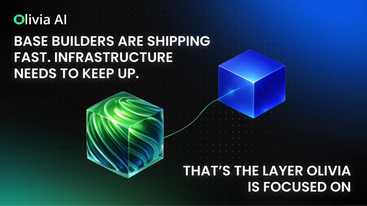 Olivia_Network's tweet image. Base builders are shipping fast.
Infrastructure needs to keep up.

That’s the layer Olivia is focused on.