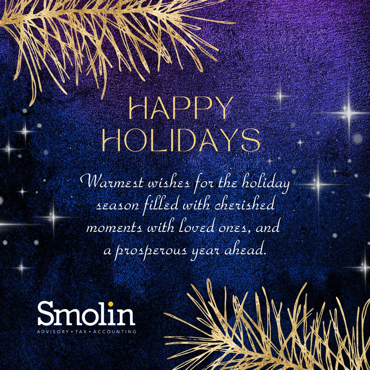 Happy Holidays from Smolin! 

As we reflect on the past year, we are grateful for the trust, collaboration, and relationships that make our work so meaningful. The holiday season is a time to celebrate, recharge, and look forward to new opportunities together.