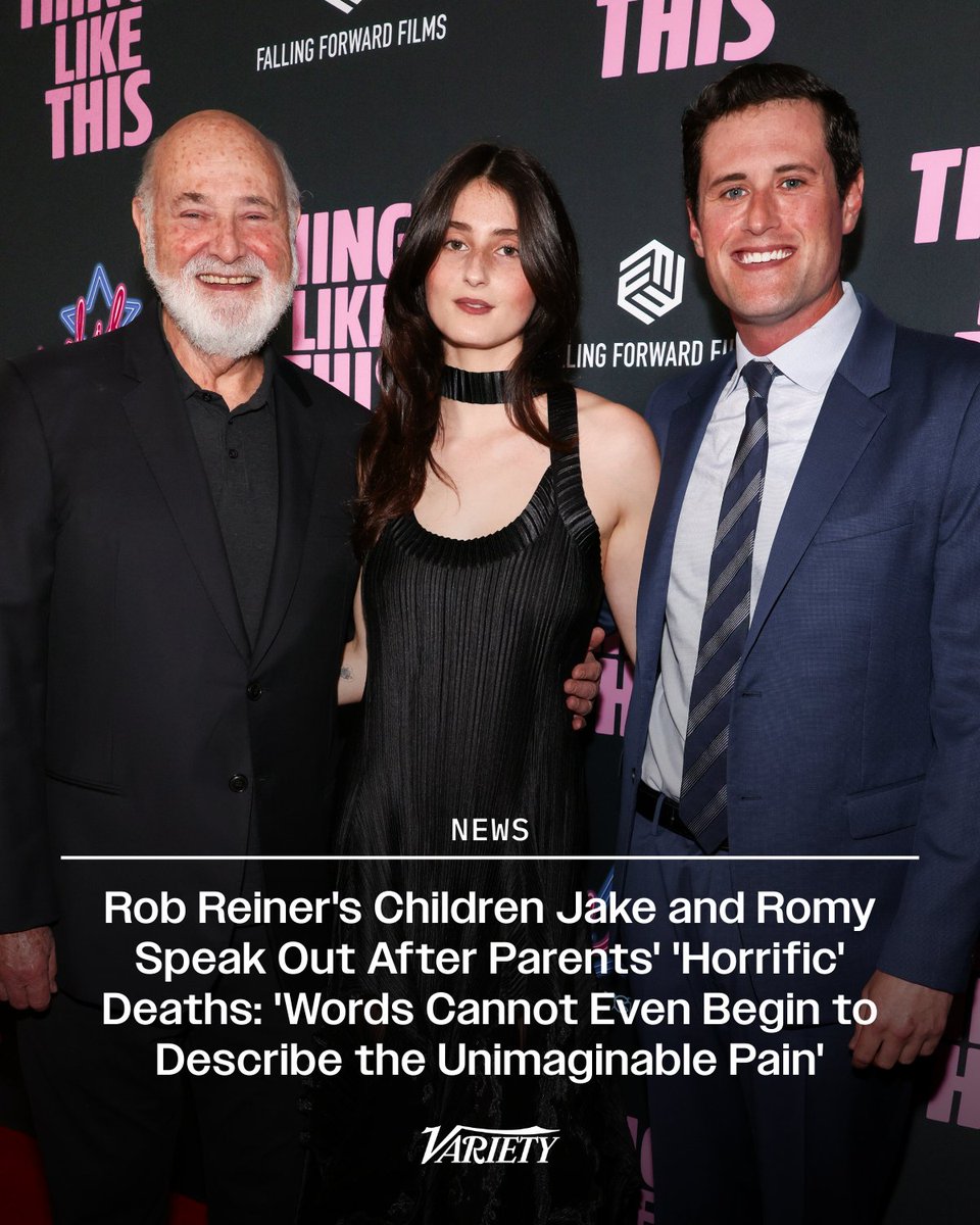 Rob Reiner's children Jake and Romy speak out after their parents' "horrific and devastating" deaths and brother Nick's murder charge.

"Words cannot even begin to describe the unimaginable pain we are experiencing every moment of the day," the duo sad in a statement to PEOPLE.