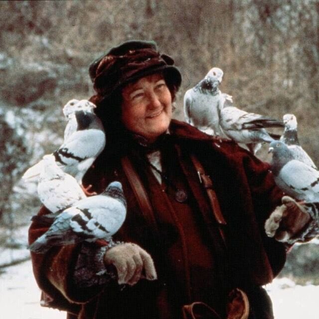 Feeding the crows on campus this week while the students are away