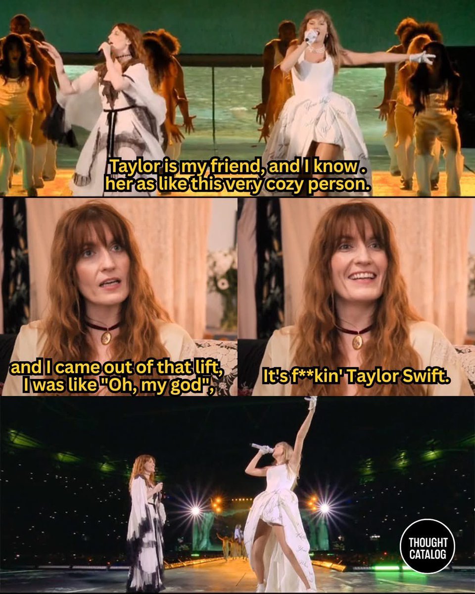Even Florence couldn’t believe she was invited by Taylor 😭😭😭🥹
