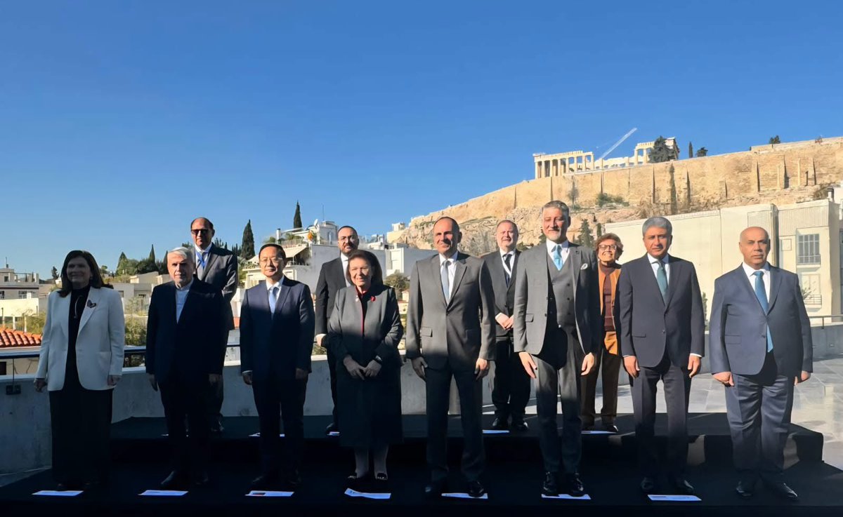 GreeceInChicago's tweet image. Greece hosted the 9th Ministerial Meeting of the Ancient Civilizations Forum on Dec. 12 at the Acropolis Museum 🇬🇷🏛️. The Athens Declaration reaffirmed cooperation to protect cultural heritage, address climate change and combat illicit trafficking.
#AncientCivilizations #Greece