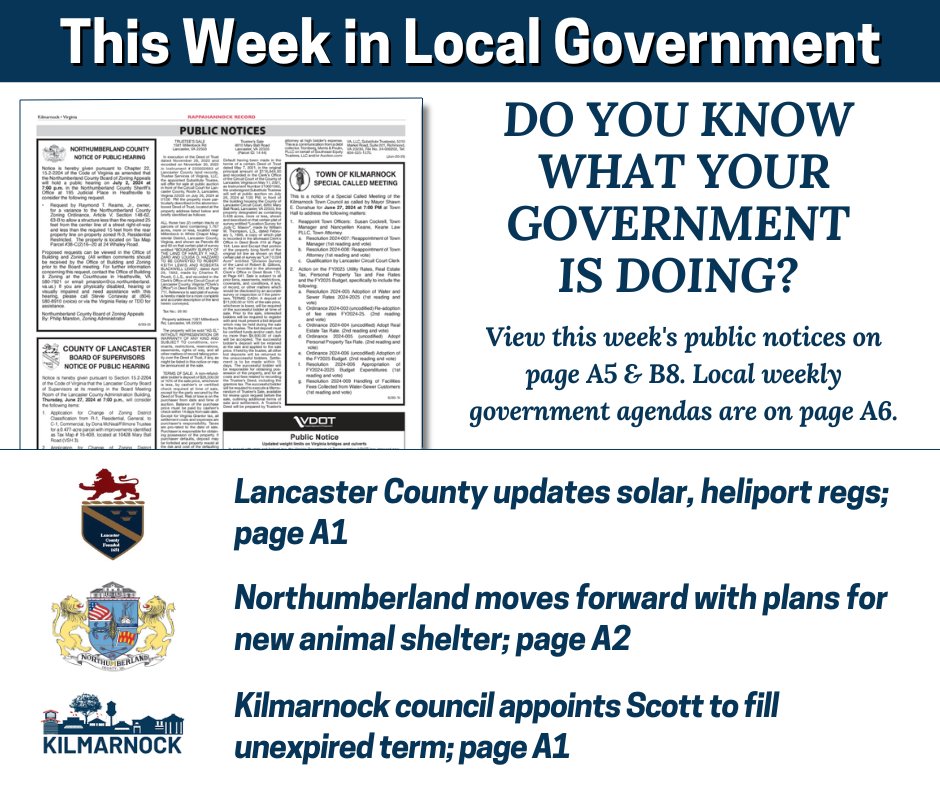 𝗥𝗲𝗮𝗱 𝘁𝗵𝗲 𝗥𝗲𝗰𝗼𝗿𝗱 𝗲𝘃𝗲𝗿𝘆 𝘄𝗲𝗲𝗸 𝘁𝗼 𝘀𝘁𝗮𝘆 𝗶𝗻𝗳𝗼𝗿𝗺𝗲𝗱 𝘄𝗶𝘁𝗵 𝘄𝗵𝗮𝘁 𝗶𝘀 𝗴𝗼𝗶𝗻𝗴 𝗼𝗻 𝗶𝗻 𝗬𝗢𝗨𝗥 𝗰𝗼𝗺𝗺𝘂𝗻𝗶𝘁𝘆 𝗮𝗻𝗱 𝗹𝗼𝗰𝗮𝗹 𝗴𝗼𝘃𝗲𝗿𝗻𝗺𝗲𝗻𝘁...

This week's public notices are available online here: rrecord.com/wp-content/upl….